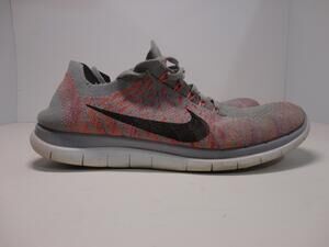 Nike Free 4.0 Flyknit Shoes Womens Size 11 Gray Multicolor Sneakers 717076-002